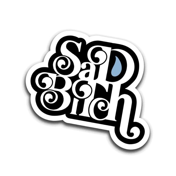 5/$15 Sticker Sad Bitch Glossy Vinyl - Picture 3 of 4